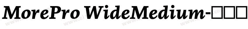 MorePro WideMedium字体转换